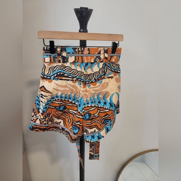 CHUFY KATHMANDU HEIGHTS Keket Shorts Pleated Navy Boho Belted Tie Small NWT - Picture 7 of 9